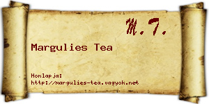 Margulies Tea névjegykártya
